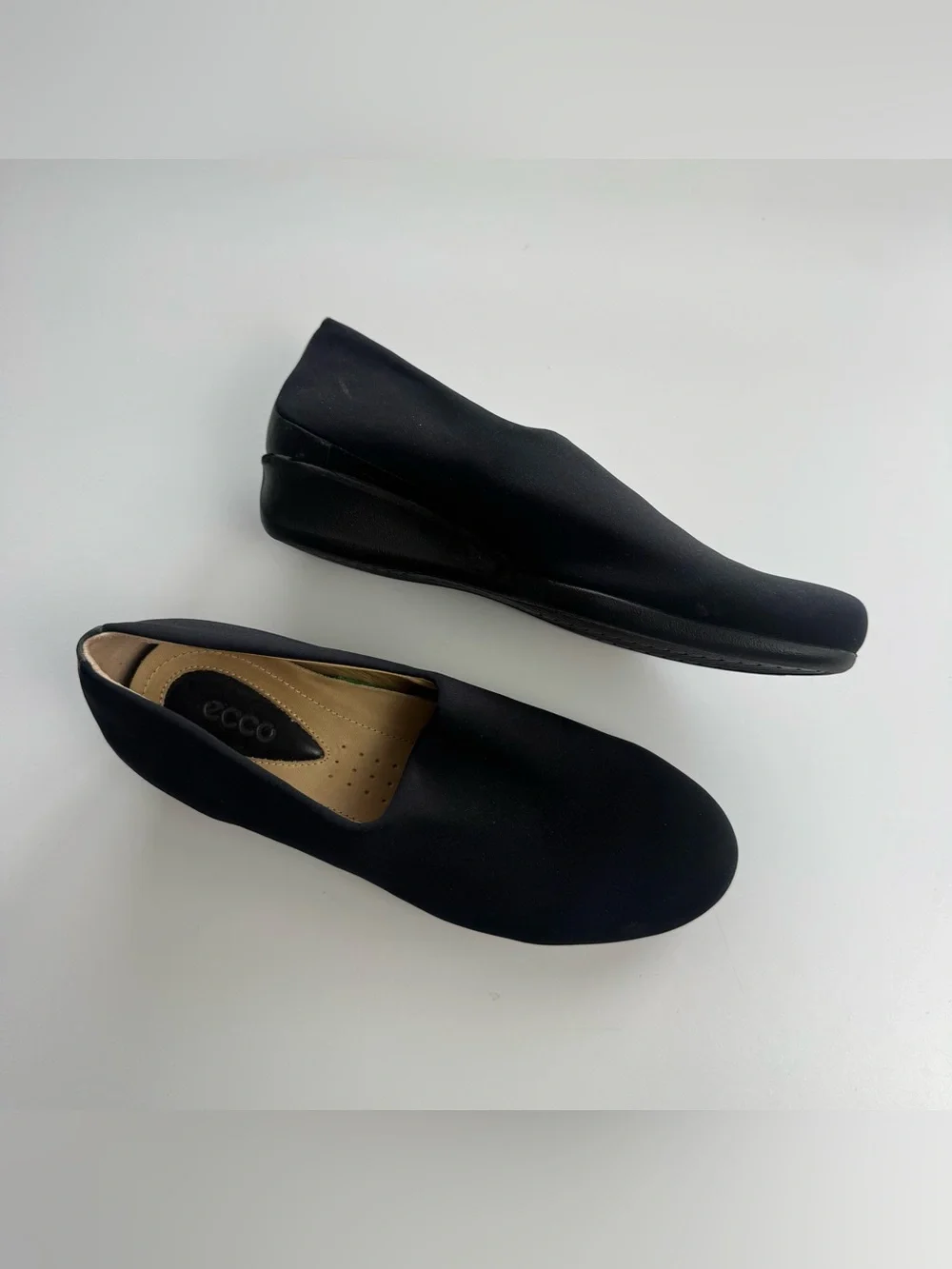 ECCO Womens Abelone Stretch Wedge Loafer Comfort Shoes Size EU 38 US 7-7.5 Black
